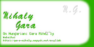 mihaly gara business card